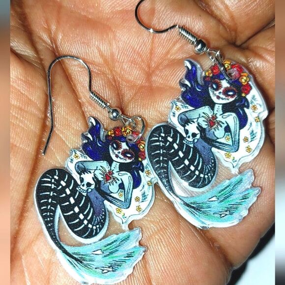 Super cute anime mermaid earrings - Picture 5 of 6